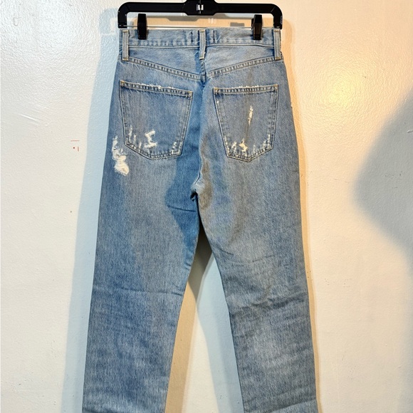 AGOLDE Los Angeles Women’s Distressed Ripped Jeans Size 24 High Rise Straight - Picture 3 of 5